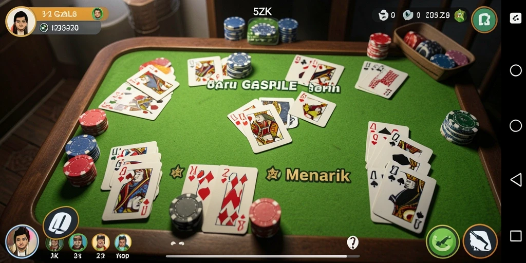 Gameplay seru dalam permainan Gaple 5ZK.