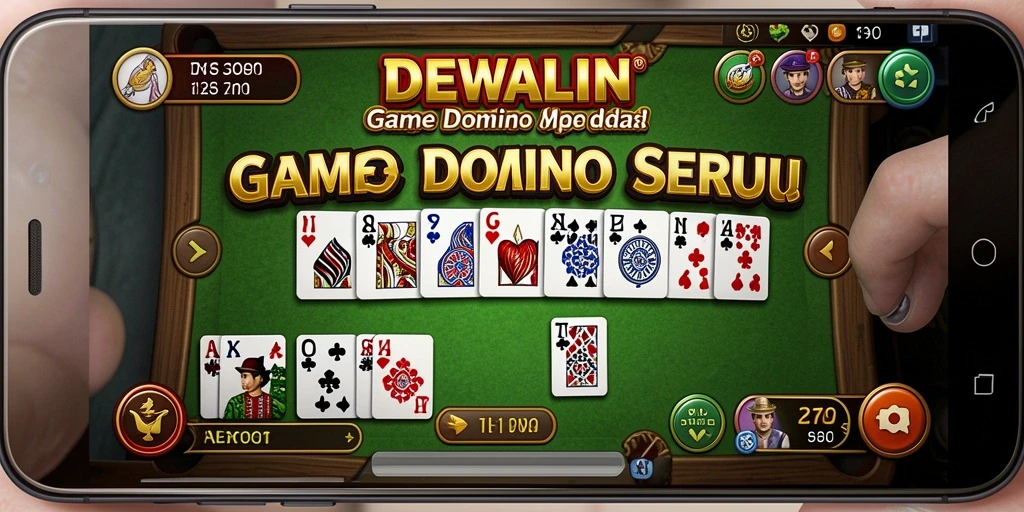 Tampilan seru gameplay DEWALIN yang penuh strategi domino.