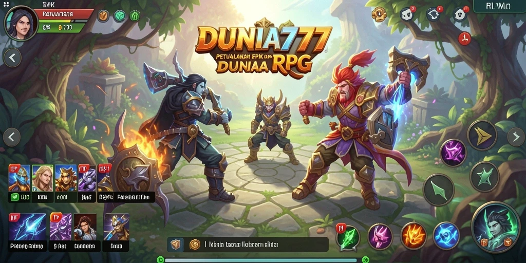 Gameplay DUNIA777 dengan aksi seru di dunia RPG.