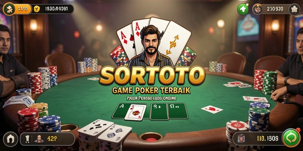 Tampilan gameplay SORTOTO yang menarik dan interaktif dalam permainan Poker.